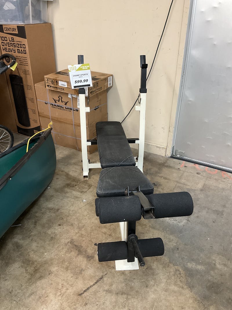 Used CHAMP SPORTS OLY BENCH W/QUAD EXTENSION Benches