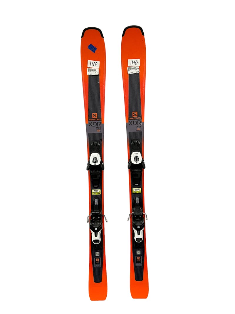 Used Salomon XDR 78 140 cm Men’s Downhill Ski Combo